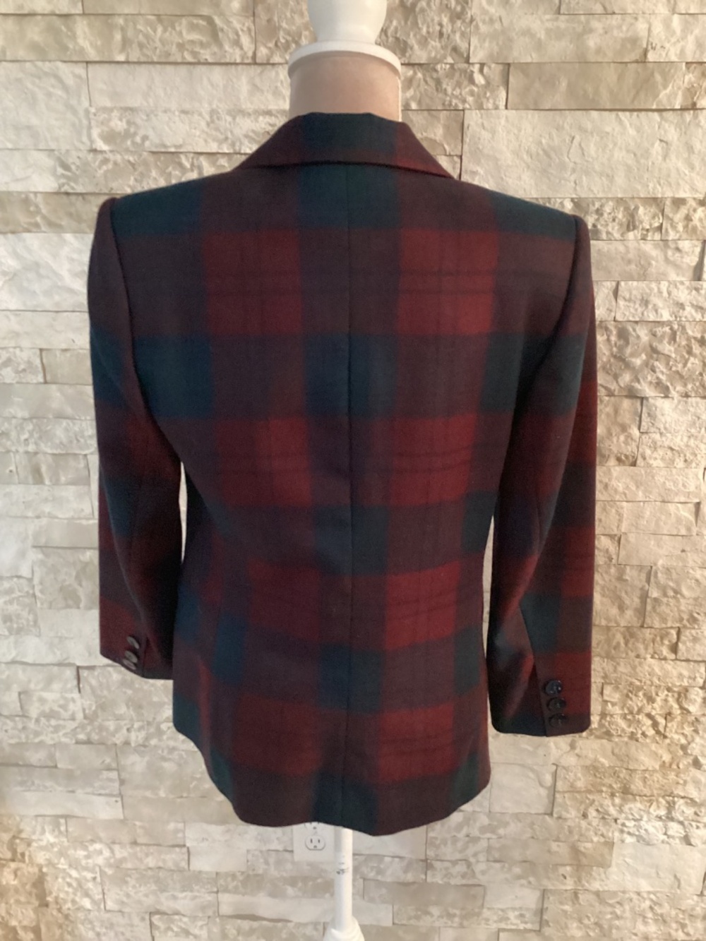 VTG Giorgio Sant'Angelo Plaid Blazer & Pleated Shorts Set - Size 8 - Picture 7 of 12
